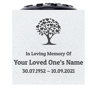 Personalised Engraved In Loving Memory Tree of Love Grave Memorial Flower Pot Vase