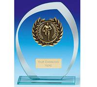 Personalised Engraved Infinity Rugby Glass Trophy 8 1/8 Inch (20.5cm)