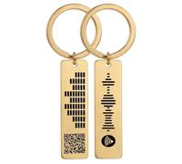 Personalised Engraved Keyring Code for Music App Custom Keychain (gold)