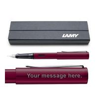 Personalised/Engraved Lamy AL-Star Purple black (029) Fountain Pen Broad Nib - Gift box - choose with or without engraving