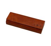 Personalised Engraved Leather Glasses Case - Classic Rectangular Design with Magnetic Closure | Handmade Cowhide Eyewear Pouch Slim Protective Case for Sunglasses/Spectacles Gift for Dad Mam