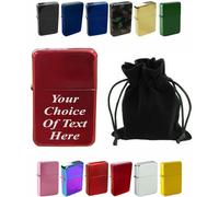 Personalised Engraved Lighter for Birthday, Fathers Day, Anniversary, Choice of Colours - With Luxury Gift Pouch Packaging (Red Ice)
