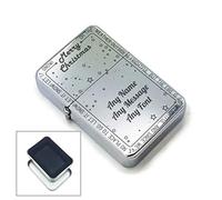 Personalised Engraved Lighter with Let it Snow Christmas Design, Metal Tin Gift Box, Personalise with Any Message