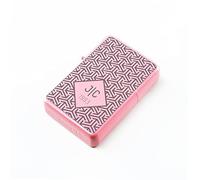 Personalised Engraved Matt Pink Colour Painted Lighter, with Box Illusion Pattern, Add Any Initials and Birth Year. Comes with a Soft Lined Metal Tin Gift Box for Presentation.