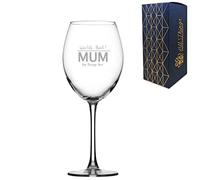 Personalised Engraved Mothers Day Enoteca Red Wine Glass, 19oz/560ml Wine, Thoughtful Customised Gift, Laser Engraved in The UK, Dishwasher Safe Clear Glass, Dishwasher Safe