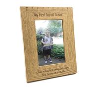 Personalised Engraved My First Day Of School Wooden Photo Frame Keepsake (8 x 10 Inch)