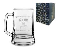 Personalised Engraved Novelty Christmas Tankard "Name, Let's get lit!" Christmas Gift, Gift Boxed