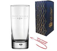 Personalised Engraved Novelty Hiball Tumbler with Dog Mama Design, Add a Personalised Message to The Reverse, Laser Engraved, Gift Box Included, Gift for Mum, Birthday Gift, Dog Lover Gift