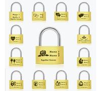 Personalised Engraved PadlockWedding | Annivesary Gift | Present Love Lock Comes in Gift Box Hand Finished in UK(Rose 1)