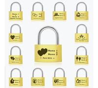 Personalised Engraved PadlockWedding | Annivesary Gift | Present Love Lock Comes in Gift Box Hand Finished in UK(Double Hearts)