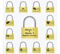 Personalised Engraved PadlockWedding | Annivesary Gift | Present Love Lock Comes in Gift Box Hand Finished in UK(Text Only)
