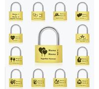 Personalised Engraved PadlockWedding | Annivesary Gift | Present Love Lock Comes in Gift Box Hand Finished in UK(Love Balloons)