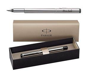 Personalised Engraved Parker Vector Stainless Steel M Nib Fountain Pen - Enter Your Custom Text