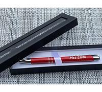 Personalised Engraved Pen with Gift Box - Metal Ballpoint Pen with Custom Name Engraving - Black Ink Writing Pens for Men & Women - Personalised Gifts for Teachers, Students, Office & Thank You Gift