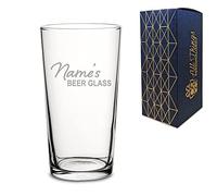 Personalised Engraved Perfect Pint Glass with Name's Beer Glass Design, Gift Boxed, Personalise with Any Name