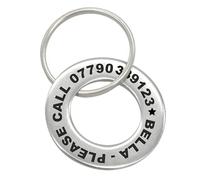 Personalised Engraved Pet Disc Dog ID Tag Steel Washer Tags with Free Engraving (30mm Single)