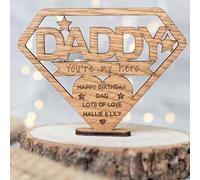 Personalised Engraved Plaque Superhero Inspired Novelty Superdad