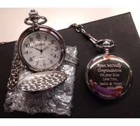 Ravel - Full-Hunter Pocket Watch - Silver Tone
