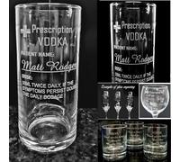 Personalised Engraved Prescription Vodka Highball Glass