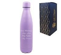 Personalised Engraved Purple 500ml Thermal Bottle, Personalise with Any Message or Name