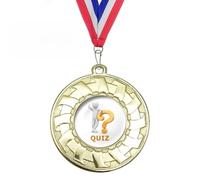 Personalised Engraved Quiz Medal On Ribbon (A Gold Medal)