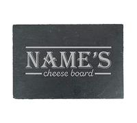 Personalised Engraved Rectangular Slate Cheeseboard with Name's Cheeseboard with Border Design, Personalise with Any Name, Perfect for Any Cheese Lover for Any Occasion