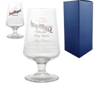 Personalised Engraved San Miguel Pint Beer Glass with Box | Custom Beer Glasses, Birthday Presents for Him, Best Man Groomsmen Gift, Gift for Men