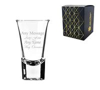 Personalised Engraved Shot Glasses, Pack Quantities, Pack of 10, Perfect for Weddings, Parties, Christmas Gifts