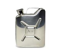 Personalised Engraved Silver Jerry Can Hip Flask with Initials, Personalise with Any Initials for Anyone