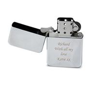 Personalised Engraved Silver Lighter