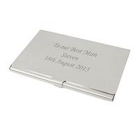 Personalised Engraved Silver Plated Business Card Holder, Great Fathers Day, Birthday or Any Other Occasion Gift