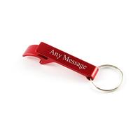 Personalised Engraved Small Red Keyring Bottle Opener, Any Message, Any Font, Beer Lover Gift, Gift for Him, Portable Bottle Opener, Engraved in The UK