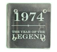 Personalised Engraved Square Glass Coaster - Year of the Legend - Choose the Year