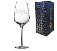 Personalised Engraved Sublym Wine Glass with Scripted Name's Wine Glass Design, Gift Boxed, Personalise with Any Name