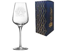 Personalised Engraved Teacher Gift Wine Glass with Best Teacher Ever Design, Personalise with Any Message, Gift Box Included, Laser Engraved, Teacher End of Term School Gift