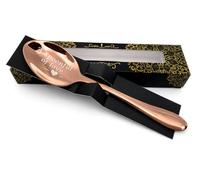 Personalised Engraved Teaspoon - Coffee & Tea Spoon Gift with Gift Box - “A Spoonful of Love” Design - Laser Engraved Stainless Steel Spoon - Available in Rose Gold, Rainbow & Purple (Rose Gold Spoon)