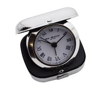 Personalised Engraved Travel Alarm Clock with Quartz Movement, Chrome Case
