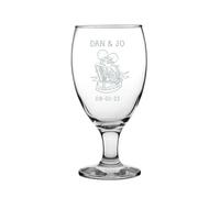 Personalised Engraved Tulip Beer Glass - Custom Name, Message or Logo - Pint Glass Gift for Mum, Dad, Birthdays, Christmas, Father’s Day - Custom Beer Glass 400ml (TILL DEATH ANNIVERSAR)