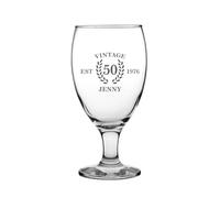 Personalised Engraved Tulip Beer Glass - Custom Name, Message or Logo - Pint Glass Gift for Mum, Dad, Birthdays, Christmas, Father’s Day - Custom Beer Glass 16oz (PERSONALISED MILESTON)
