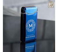 Personalised Engraved USB Lighter - Portable, Rechargeable & Reusable Plasma Arc Lighters - Customised Birthday, Anniversary, Wedding, Ideas - Named Presents (Ice Blue)