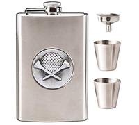 Personalised Engraved Vision Hip Flask Golf 3 7/8 Inch (10cm)