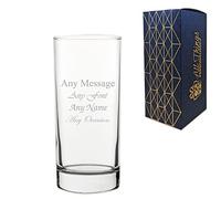 Personalised Engraved Weighted Hiball 13oz/384ml Glass, Any Message, for Any Occasion Such as Birthdays, Weddings, Christmas, Easter, Graduation, Engraved in The UK