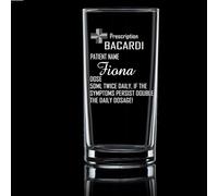 Personalised Engraved White Rum Glass Prescription White Rum HIBALL