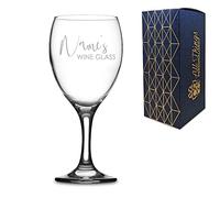 Personalised Engraved Wine Glass with Scripted Name's Wine Glass Design, Gift Boxed, Personalise with Any Name