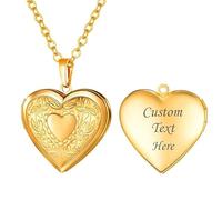 Personalised Envelope Necklace Custom Engraving Photo Pendant Openable Message Locket Silver and Gold, Stainless Steel Chain, Gifts for Women Birthday Fashion (D)