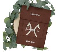 Personalised Equidens Passport Cover Made of Durable Polyester Felt - Brand & Name - Gift for Rider & Horse Owners - Secure Horse Passport & A5 Papers