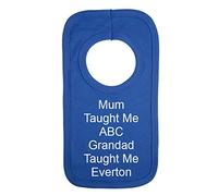 Personalised Everton Style BIB - Mum Taught Me ABC Grandad - Beautifully Embroidered Gift