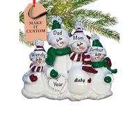 Personalised Expecting Baby Ornament 2025 - Fast & Free 24h Customisation - Pregnancy Christmas Ornaments for Tree - Custom Gift Wrapped Snowmen Family Keepsake (Expecting Family of 4)