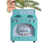 Personalised Expecting Baby Ornament 2025 - Fast & Free 24h Customisation - Pregnancy Christmas Ornaments for Tree - Custom Gift Wrapped Bun in the Oven Keepsake for Pregnant Mums