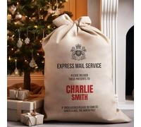 PERSONALISED Express Mail Service Please Deliver These Presents To - Christmas Santa Sack - Christmas Delivery Sack - 4 sizes